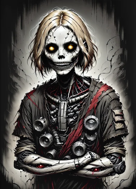 DonMB01dD4rkXL score_9, score_8_up, score_7_up, score_6_up, female mercenary archer, adolescence, well-proportioned, berber, golden eyes, gauged ears, straight nose, round chin with cleft, underbite jaw, low forehead, graceful posture, scars, blonde beehive hairstyle hair, hope, hovering glide, character appears to hover slightly above the ground, legs crossed and arms relaxed, wearing synth-leather joggers, quantum peplum jacket, techno-flame boots, , haptic feedback interaction, character touches fingertips together in front of them, simulating tactile interaction with virtual objects, high-tech low-life rating_safe <lora:DonMB01dD4rkXL-pony:1>