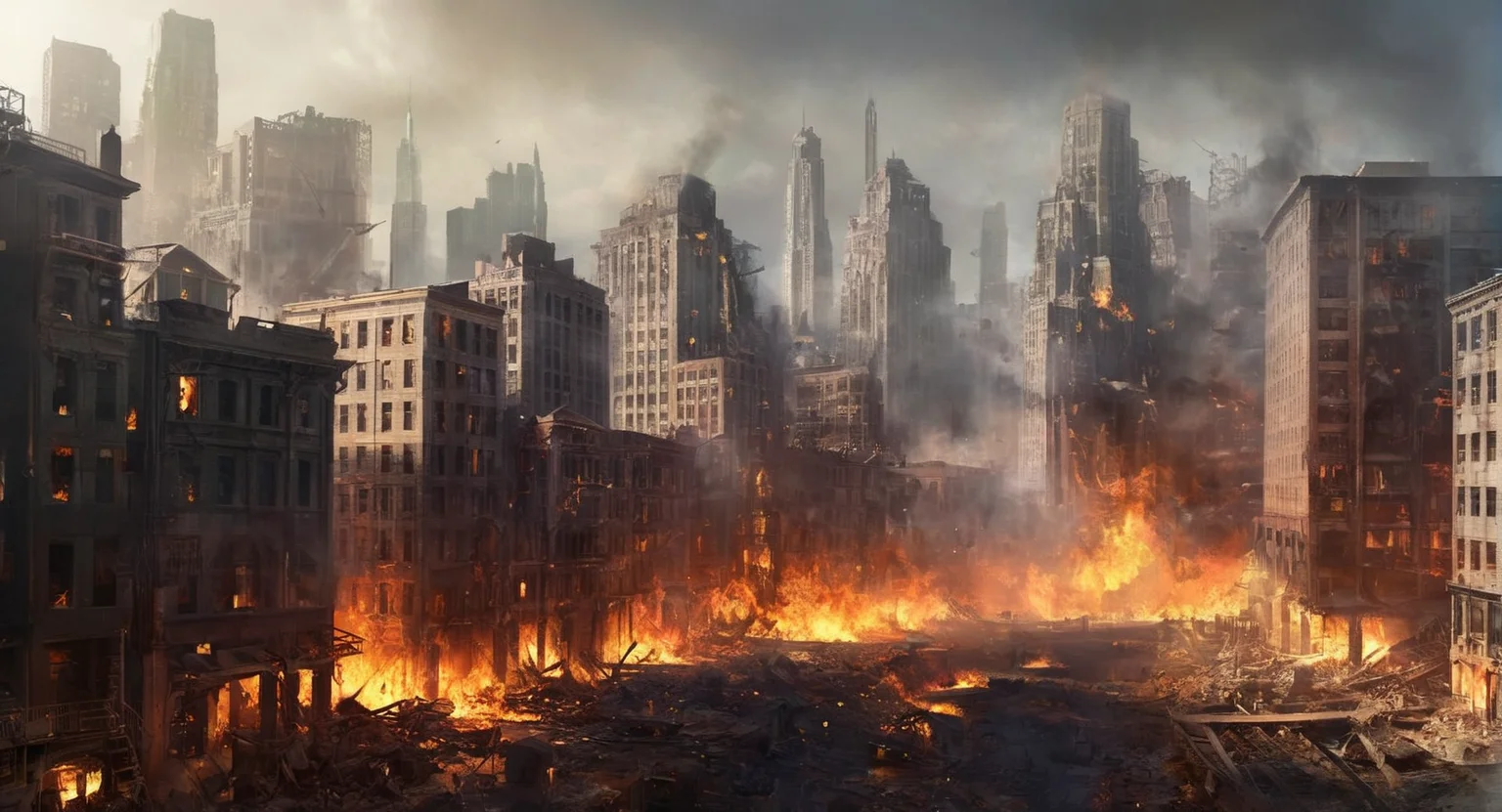 concept art of <lora:Metropolis City:1>
metropolis city a destroyedcity with a lot of buildings on fire, digital artwork, illustrative, painterly, matte painting, highly detailed