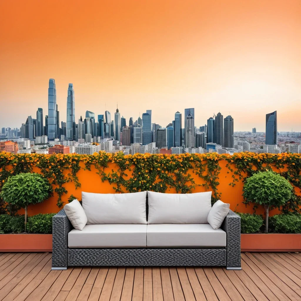 (sofa showcase) <lora:31_sofa_showcase:1.1>
Orange background,
high quality, professional, highres, amazing, dramatic,
(Rooftop garden and urban skyline view:0.5),