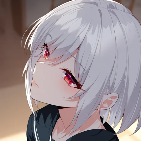 masterpiece,best quality,newest,absurdres,highres,safe,sdgsafg,white hair,red eyes,<lora:noobai_ep11_stabilizer_v0.138_fp16:1>,1girl,<lora:yue_hua3:1>,feet,petite,