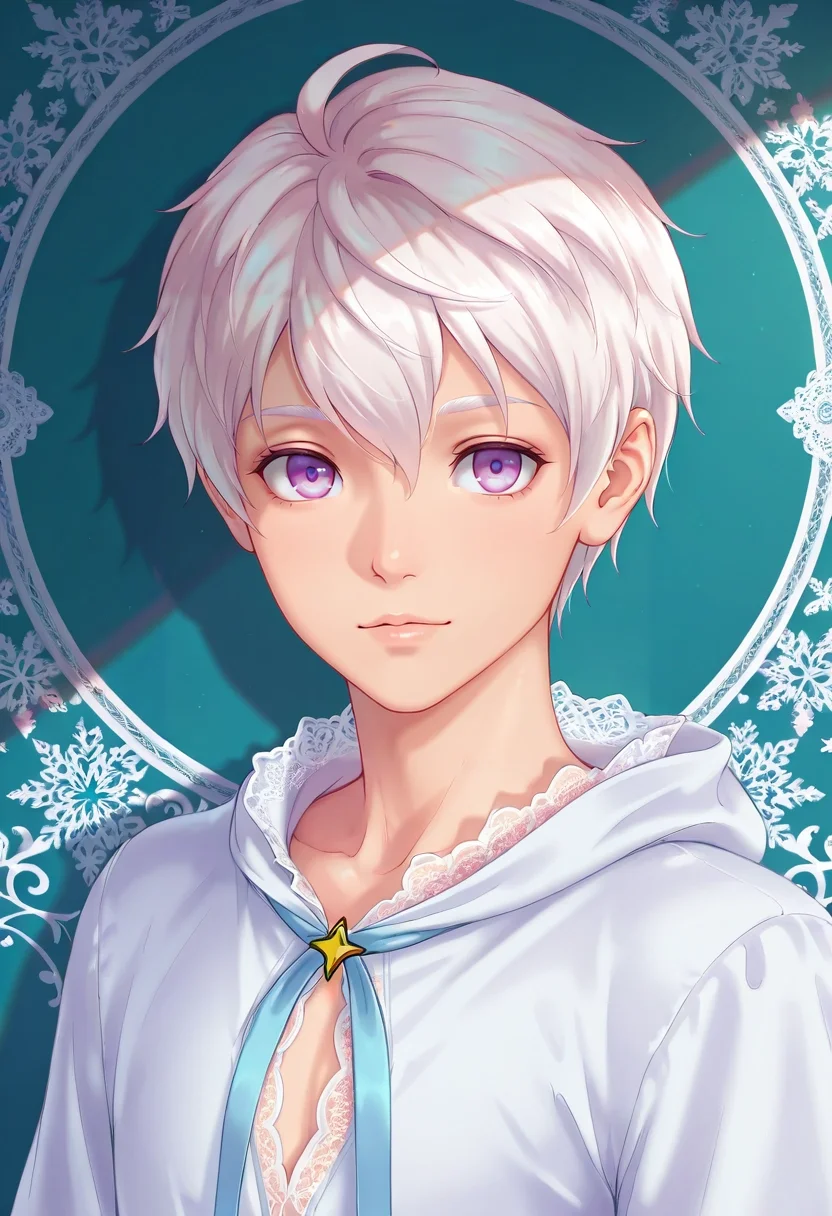 masterpiece, best quality, intricate details, semi-realistic, looking at viewer, , 1boy, solo, male focus, <lora:felix_clermont_ilxl:0.94>, felix_clermont, white hair, purple eyes, ahoge, , ,