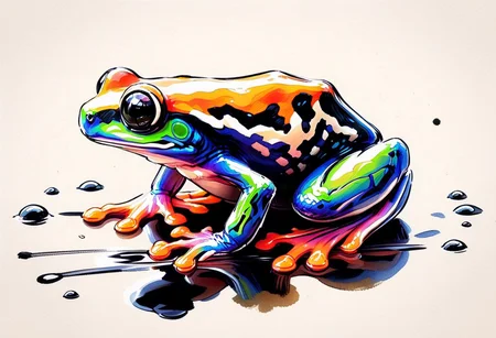 inksketch, a cute frog