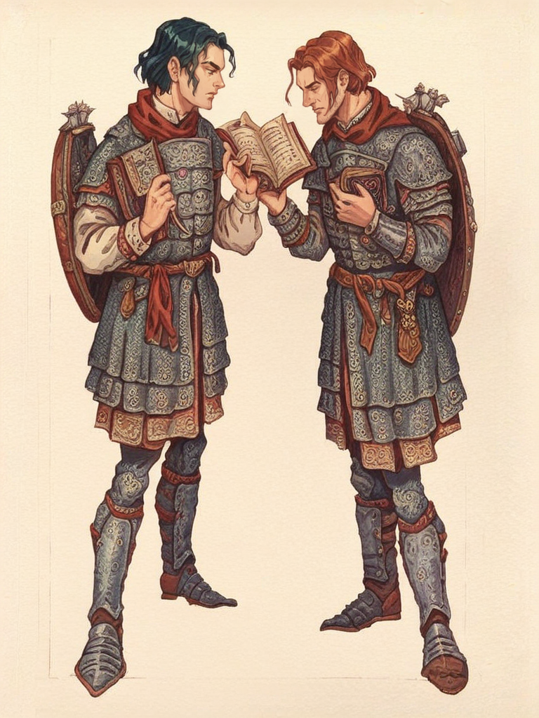 score_9, score_8_up, score_7_up, oblivionarts, 1boy, book, male focus, armor, shield, reading, simple background, <lora:Oblivion:1>