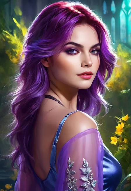 mj, RTX, 8k, HDR, best quality, cinematic story, (masterpiece), Andrey Atroshenko, Tanya Shatseva, Ross Tran, Anna Razumovskaya, art, realistic art, digital illustration, portrait, bright saturated colors, Digital Art, bold, unexpected colors depict a graveyard scene, electric blues, vivid purples, and intense greens come together, making the scene both spooky and enchanting, perfect anatomy, centered, approaching perfection, dynamic, highly detailed, artstation, concept art, smooth, sharp focus, illustration, Mysterious