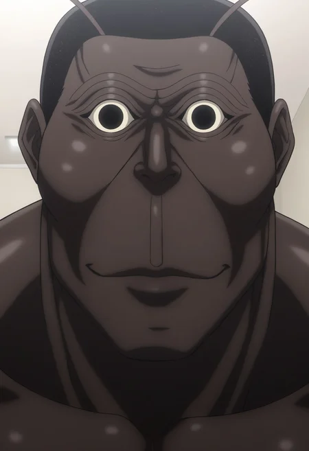 <lora:HyLper-Accelerate-PAseer:1> score_9, score_8_up, score_7_up, best quality, uncensored, source_anime, 
BREAK
no background, white background, 
front view, little smile, closed mouth, standing, looking at viewer, upper body, portrait, close-up face, facing viewer, indoors <lora:TF-terraformar_XL(pony)v10:1> TF-terraformar, cockroach, humanoid, anthro,