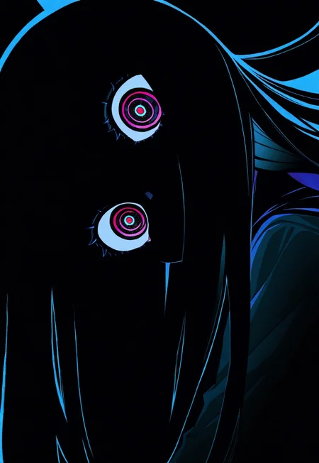  detailed background, best quality, very aesthetic, absurdres, traditional media, warm light style, masterpiece, solo, abstract, score_9, score_8_up, score_7_up, concept art, source_anime, extremely detailed, masterpiece ,amazing quality, intricate details , perfect eyes, from below, white and black background, flat colors, flat style, beautiful angel girl, yellow highlights, giant spread wings, feathers falling from the ether, looking behind self, emerging from shadow, (close up:2), heavy shadows, partially in shadow, shadows, dark, gothic theme, close up, half of face, large wings,, leaning forward, fading, long hair, 1 girl, white motif, iridescent eyes, large eye, large flat halo, flat color, large white shirt, black background, wings, black lighting, thin black outline, thin white outline, sharp detail, masterpiece ,amazing quality, intricate details , soft palette, <lora:sowasowart_style-000016:1>,