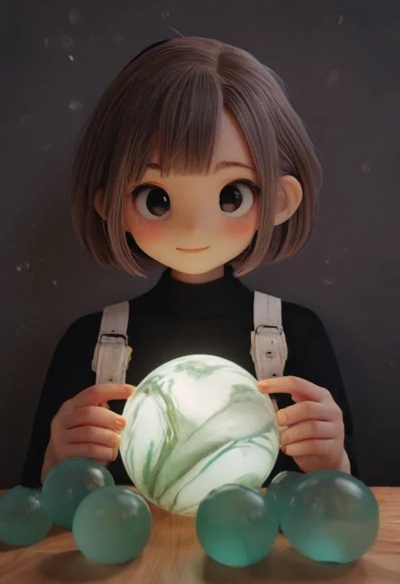 Closeup of two hands Holding a sss translucent Glass orb, infront of her face, DARK room, subsurface scattering, reflecting((TsuiFroppyCos, hermit crab in translucent sss black in dark vibrant galaxy, Large waves)) , 
atmospheric haze, Film grain, cinematic film still, shallow depth of field, highly detailed, high budget, cinemascope, moody, epic, OverallDetail, 2000s vintage RAW photo, photorealistic, candid camera, color graded cinematic, atmospheric lighting, imperfections, natural, shallow dof