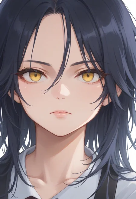 score_9, score_8_up, score_7_up, source_anime, BREAK, close-up, expressionless, black hair, yellow eyes,