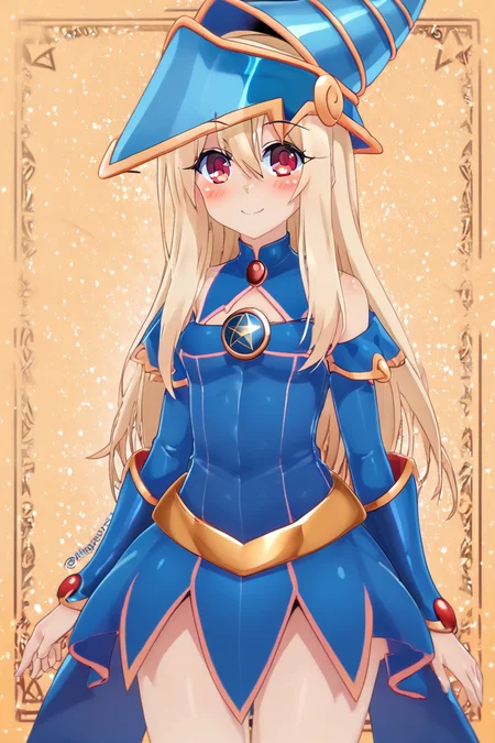 score_9, score_8_up, score_8, large breasts, (curvy), cute, eyelashes, ,,, , ,,, zzPrismagicCitronOC, hair between eyes, red eyes, blonde hair, long hair, blue headwear, wizard hat, bare shoulders, detached sleeves, pentacle, dress, blush stickers, <lora:Prismagic_CitronOC_PDXL:0.8>, ,,,, BREAK, (warm colors), smile, looking at viewer, cowboy shot, ,,, embedding:zPDXL, Expressiveh, ,,, <lora:PrismaIllya_PDXL_v3:1.0>, <lora:SDXLFaeTastic2400:0.5>, <lora:Expressive_H-000001:0.4>,