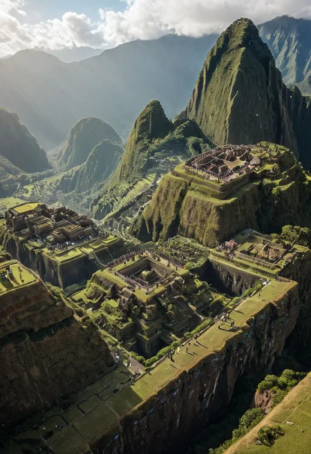 (pastel neon niji colors, terraforming mecha-Pyramid Like drdnght machine hovering above planet earth 20000 bc:1.55),
(atmospheric haze, Film grain, cinematic film still, highly detailed, high budget, cinemascope, moody, epic, OverallDetail, gorgeous, 2000s vintage RAW photo, photorealistic, candid camera, color graded cinematic, eye catchlights, atmospheric lighting, skin pores, imperfections, natural, shallow dof:1.4),
(Ancient megalithic civilization, Azka Lines, on Easter Island:1.1), (The colonial city of the future, in the mist-filled Grand Canyon, on an unknown Earth-like planet, 2 moon on sky, Spaceship flight connects colonies, waterfulls:1), (Machu Picchu, a mountain settlement, incredibly spectacular:1), (avant-garde, future, reality, science fiction, photorealistic), White limestone with black granite, fountain, waterfall, landmark, square, path, narrow street, (Large Files, Ultra Realistic, 8K, 16k, FHD, HD, VFX, Perfect, Photography, composition, Architecture Sales Photography, Architecture Competition, Ultra High Resolution, Cinematography, High Resolution Image:1), (dramatic lighting, direct sunlight, ray tracing, clear shadow:1), (real landscape:1), (blurred background:1.0), (urban background, more_details) ,
extremely detailed, industrialbuilding, drdnght machine, spstation, mayamaze, caveruinsAerial