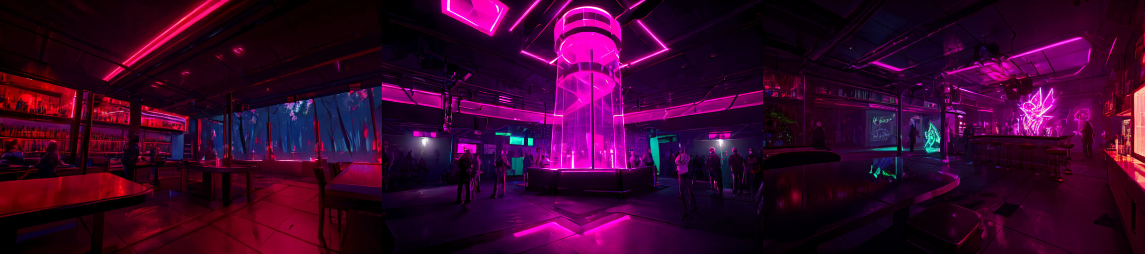 highly insanely detailed, masterpiece, top quality, best quality, highres, 4k, 8k, RAW photo, (very aesthetic, beautiful and aesthetic), 
__lazy-wildcards/subject/env-bg-interior/cyberpunk_club/prompts__, 
<lora:Cyberpunk_Club:0.7>, 
(1girl:1.3), 1other, 
__lazy-wildcards/dataset/background__,âââ