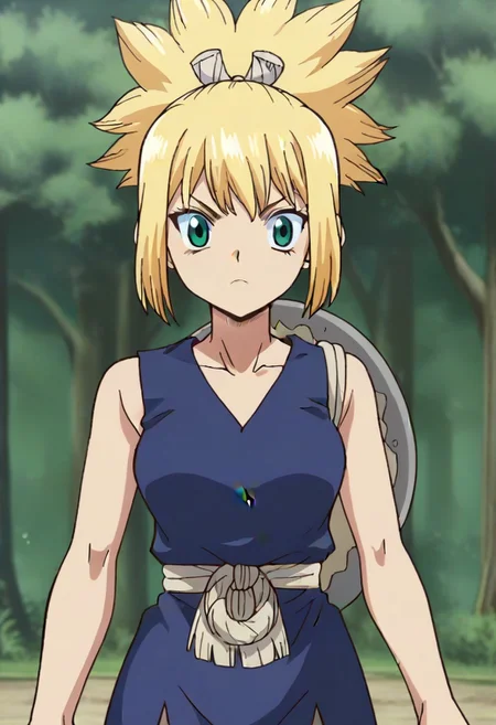 source_anime, cowboy shot <lora:KohakuDrSton3:0.9> kohaku, blond,,
