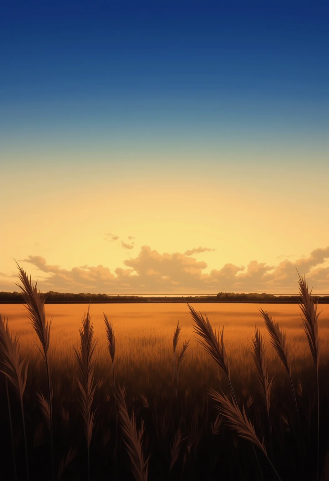 <lora:NeonFantasyPrimeFLUX-000049:1> ne0nfant4sy,
the background showcases a vast, open field with tall grasses, under a sky transitioning from sunset to twilight. the sky is painted with warm tones of orange and yellow, gradually blending into the cooler blues of the night sky. the horizon is visible, with a calm, slightly cloudy sky above.