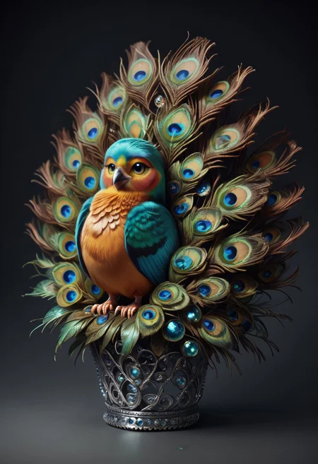 score_9, score_8_up, score_7_up, best quality, very aesthetic, beautiful,
complex shading, cute,
bird, peacock, peacock made of peacock, peacock feathers
