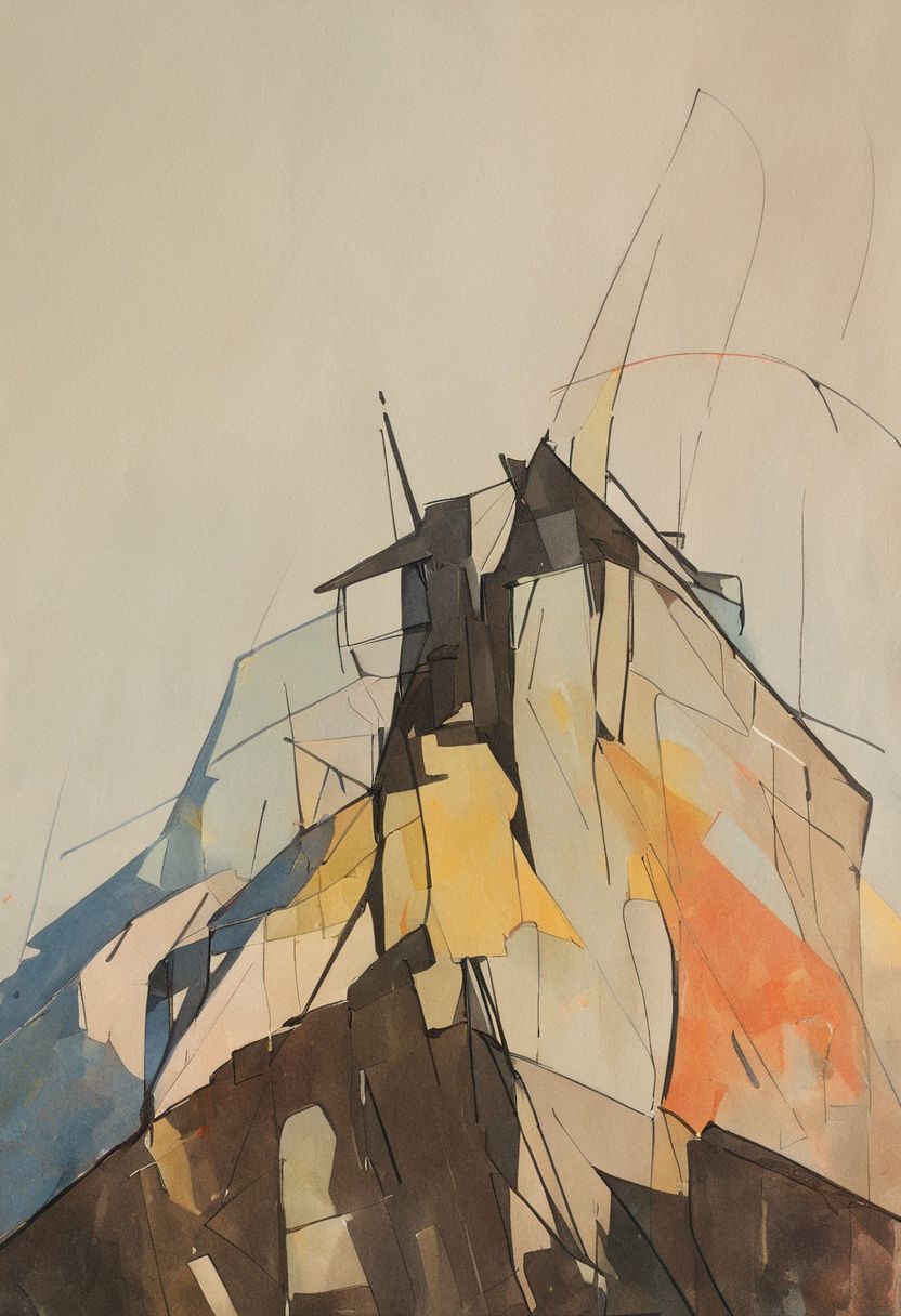 (Silhouette of a house on the cliff beside coast, flat painting background:1.5),
(abstract painting, impressionism, watercolor, oil painting brushstrokes, oil painting texture:1.3),
(brutalist architecture, BRIGHT green AND DARK BROWN color palette, curve LINE, circle, ellipse, core), AK, abstract, deconstruction, geometry, geometric composition,paint painting,harmonious colors, black frame,rectangle, tilt, flat painting, framex, horizontal, Constructivism, Fauvism,