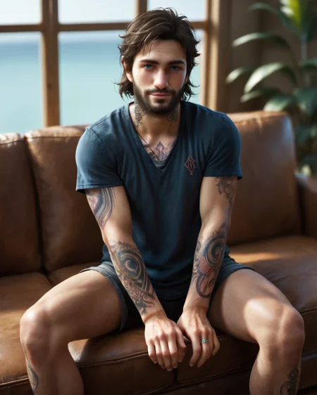 score_9, score_8_up, score_7_up, intricate details, rating_questionable,
<lora:homri52:1>,
<lora:DGDeek:1>
1boy(DGDeek, 1boy, brown hair, blue eyes, beard, tattoo, looking at the viewer, solo, slight smile,
full body, typical clothing, sitting on sofa) comfy living room,
4k,
detailed background, depth of field,
<lora:ral-chrosc-clr:0.5>, ral-chrosc-clr,
<lora:Expressive_H:0.5>, Expressiveh,
<lora:xl_more_art-full_v1:0.3>,
<lora:add-detail-xl:0.3>,