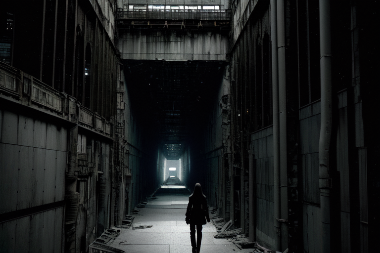 highly insanely detailed, masterpiece, top quality, best quality, highres, 4k, 8k, RAW photo, (very aesthetic, beautiful and aesthetic),  
tsutomu nihei,nihei_tsutomu,blame!,blame gakuen!,abara,TNstyle,sidonia_no_kishi,(space,spacecraft,hangar,tower,deep horizon,giant room,tunnel,lab,mausoleum,stairs,sidonia \(ship\),city ruins),star \(sky\),starry sky,bridge,light particles,concrete walls,metal walls,vast scenery,perspective,dystopia,destroyed,dark background,biomachine,bioluminescence,blm,no human,open space,science fiction,decrepit, 
<lora:blamev2:0.6>, 
(1girl:1.3), 
solo focus, 
prison cell,checkered background,âââ