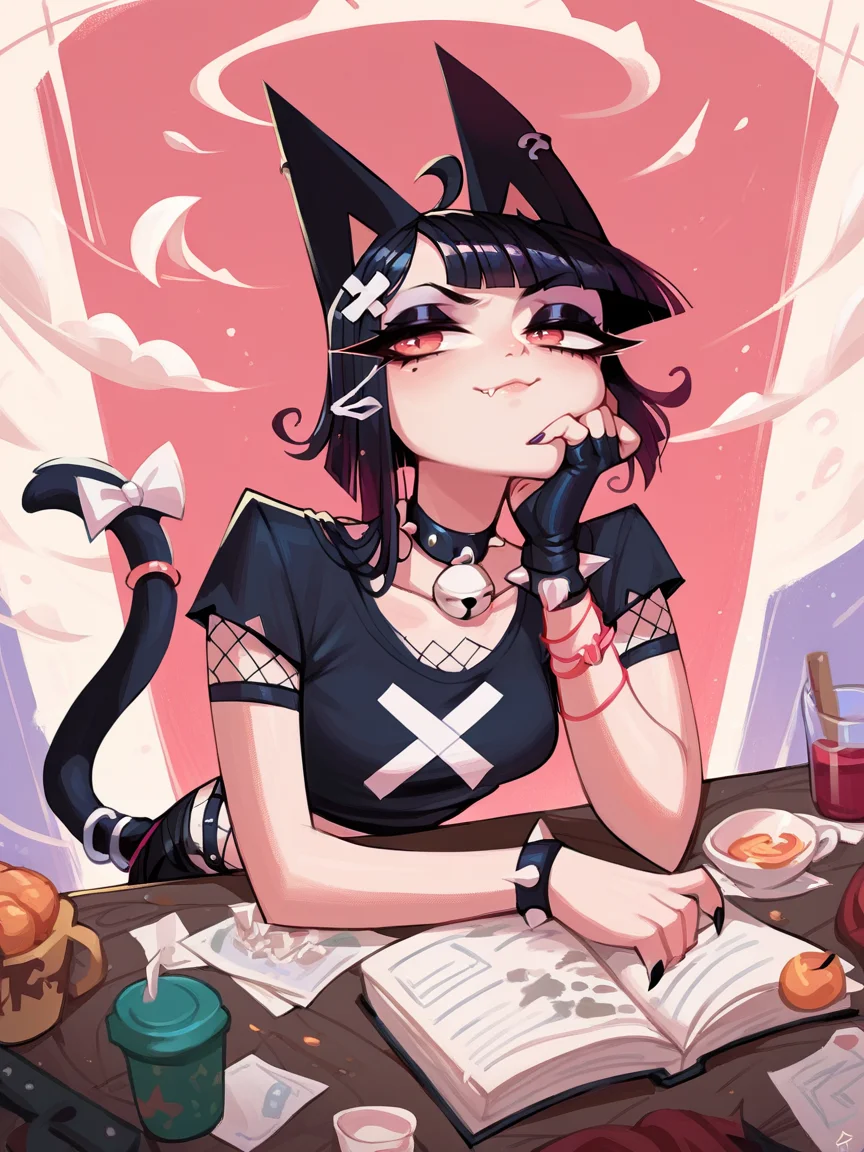 score_9, score_8_up, score_7_up, score_6_up, score_5_up, <lora:4nd43rzXLP:0.8> 4nd43rz, 1girl, cat ears, cat tail, goth,