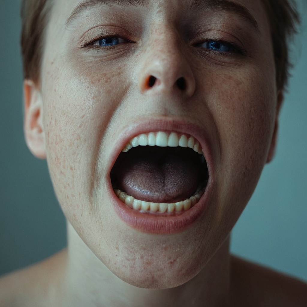 cinematic film still of  <lora:skin texture style v4:0.9> very detailed skin pore perfection
A cinematic skin texture style still image of a screaming woman with his mouth open and his mouth wide open, detailed wrinkles, skin tags, perfect skin tone color, stretch marks, hyperrealism, realism, unrealengine, realistic, detailed skin pore, film still, still photography style, sharp style, detailed style, perfect style, perfection style, Kodak film skin color tone style, fujifilm skin tone color style, professional photography style, skin textured, skin texture style, perfect face, perfect mouth, perfect nose, perfect lips, perfect eyes, perfect ears, perfect skin, perfect skin pores, perfect body, perfect hair, very detailed skin pores, perfect skin texture style, solo, looking at viewer, open mouth, 1boy, male focus, teeth, half-closed eyes, portrait, horror (theme), blurry, blurry background, meme, short hair, blue eyes, photorealistic
, shallow depth of field, vignette, highly detailed, high budget, bokeh, cinemascope, moody, epic, gorgeous, film grain, grainy