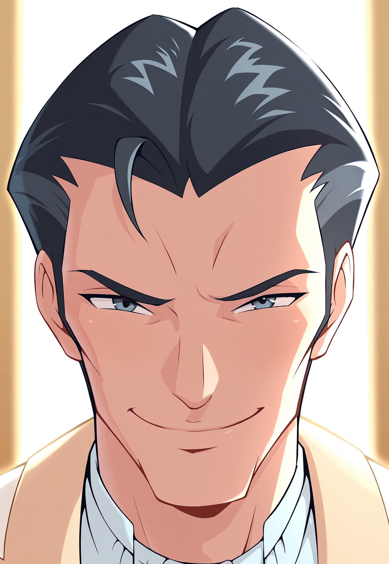 solo, masterpiece, modern, new, 1boy, male, masculine face, daddy looking face, w0lfc0nf

WinxAvalon, black hair, jacket, headshot, looking at viewer, smiling, zoomed in, face focus