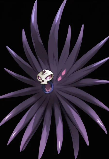 <lora:pokemon_pony_xl:1.0> fake pokemon, ken sugimori art style, resembles a mystical, deep purple entity with tentacle-like appendages, glowing pink eyes, and ethereal, translucent qualities. It is surrounded by bubbles and sparkles, and there's a whimsical skull floating among the tentacles., transparent background, digital art, big, strong, grown ulscore_9, score_8_up, (Masterpiece:1.3) (best quality:1.2) (high quality:1.1)