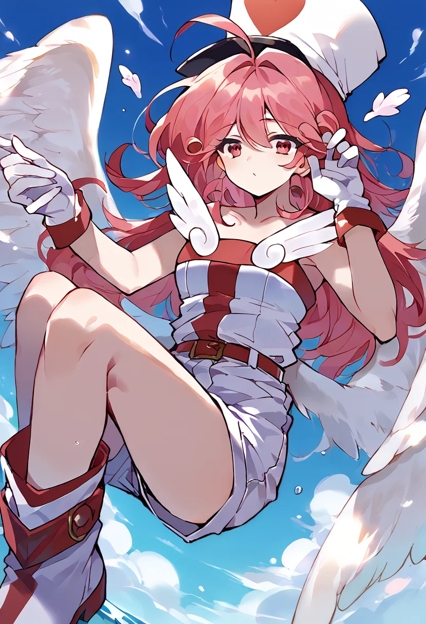 score_9,score_8_up,score_7_up,source_anime,zPDXL3,
*//*,<lora:InjectionFairyLily_v1.0:1>,lily_ygo,1girl,wings,hat,nurse cap,gloves,heart,nurse,boots,shorts,angel wings,
*//*,looking at viewer,cowboy shot,dutch angle,dynamic pose,