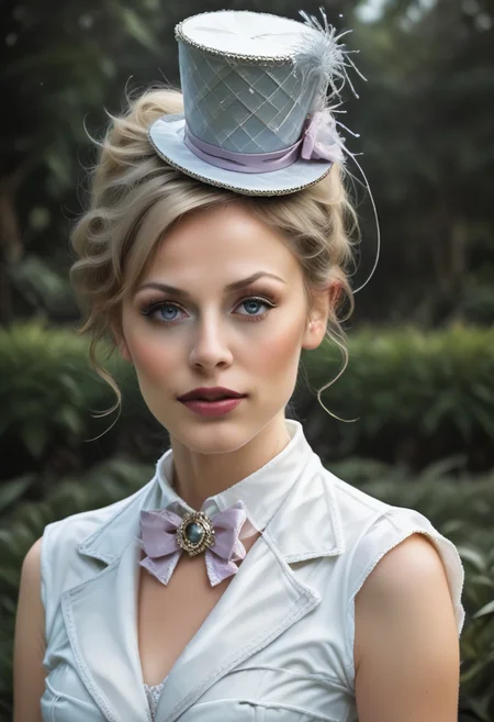 score_9, score_8_up, score_7_up, rating_safe, concept art, realistic, Fixhand.
1girl, solo, cute face, sexy face, 
Mini top hat