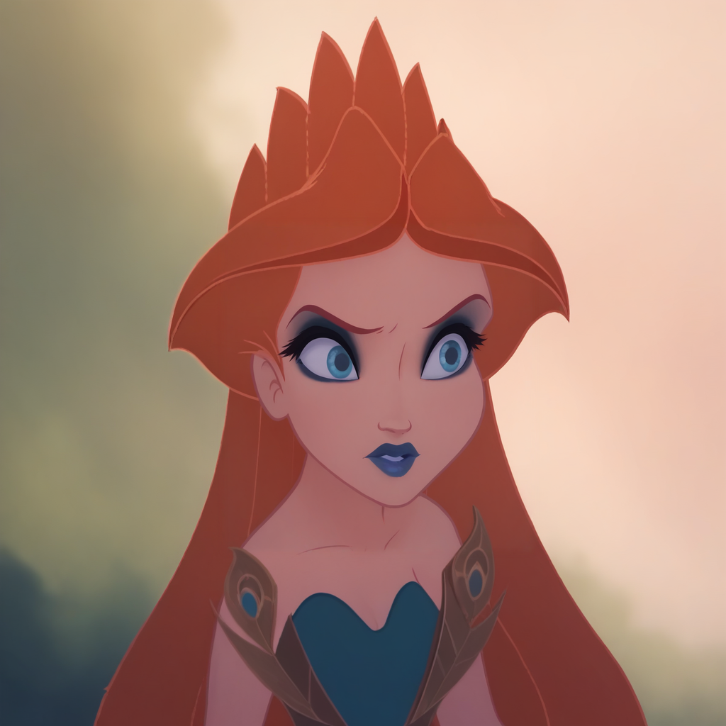 score_9_up, score_8_up, BREAK, 1girl, solo, Hera, long hair, orange hair, blue eyes, lipstick, dress, upper body,  <lora:Hera_GodsSchool_PXL_Leaf1:1>