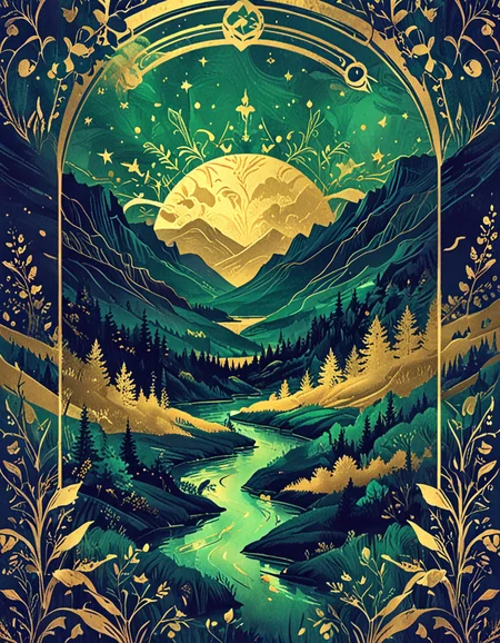 Dream Landscape novuschroma15 style gold foil <lora:novuschroma15 style:0.8> <lora:sdxl_lightning_8step_lora:1>
