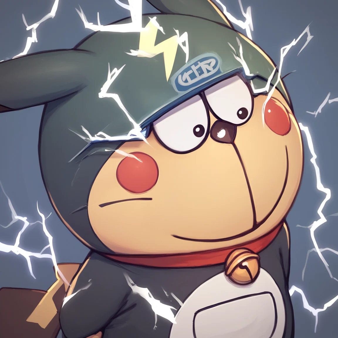 score_9_up, score_8_up, score_7_up, score_6_up, DoraemonStare, daraemon, alternate costume,
lightning, pikachu \(cosplay\),
looking at viewer, upper body, smile, <lora:DoraemonStareXL_Pony:1.1>, masterpiece, newest, absurdres