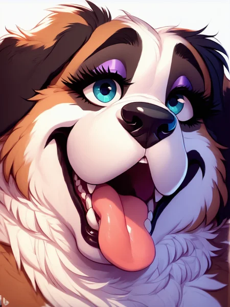 score_9,score_8,score_7,source_furry,
<1girl:1.5>,
<solo:1.5>,
dog,
dog girl,
smile,
makeup,
seductive,
face,
face focus,
upper body,
face zoom,
open mouth,
fangs,
<lora:Saint_Bernard_Anthro-PONYSDXL:1.25> furry ,, dumb,
confused,
teeth,
tongue out,
