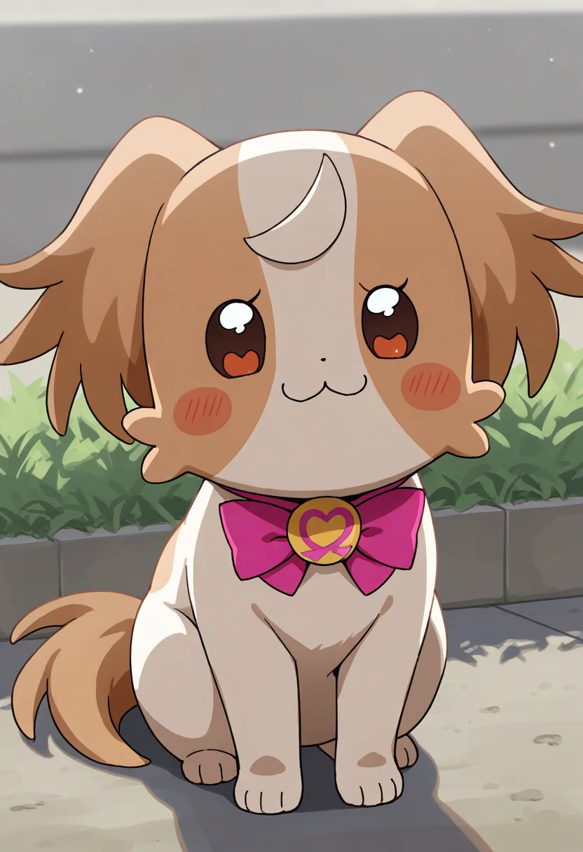 best quality, masterpiece, very aesthetic, dogkomugi, :3, bowtie, dog, bow, furry, feral,