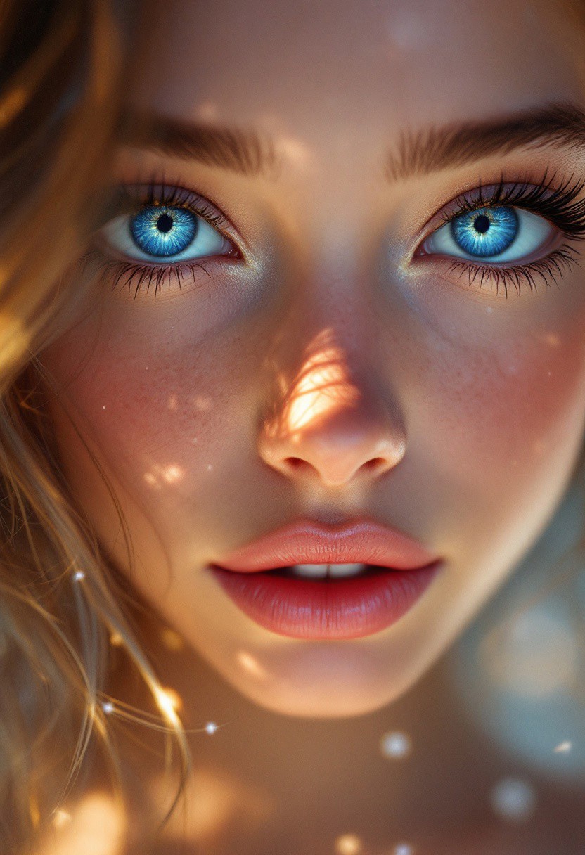 hyperrealistic digital painting by Jeremiah Ketner and J. Scott Campbell, shallow depth of field, realistic anime, bokeh, lifelike anime woman, closeup on cute face and body, eyes, lips, light and shadows on face, Irish girl