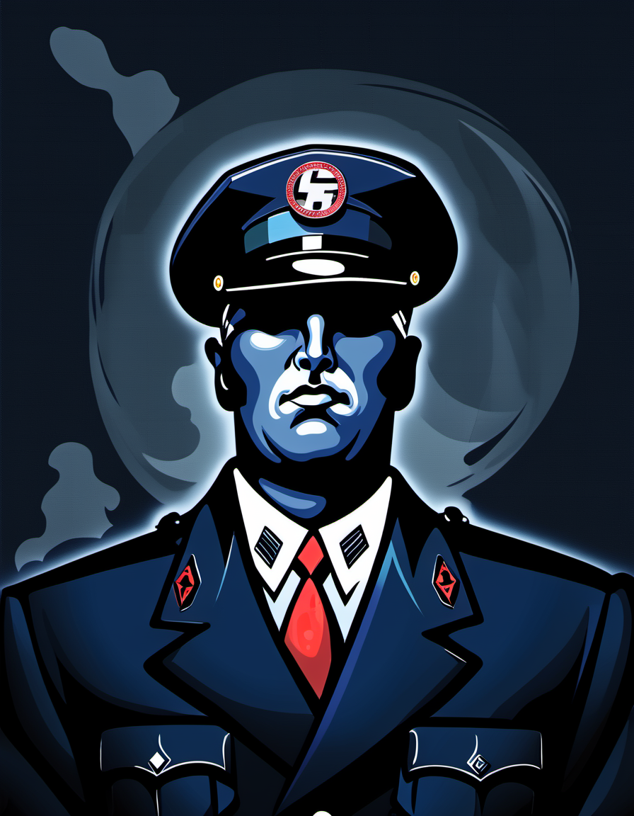surreal painting of fascist propaganda, dark theme, abstract painting background,  <lora:DiscoDeliriumXL-v1.2:1>