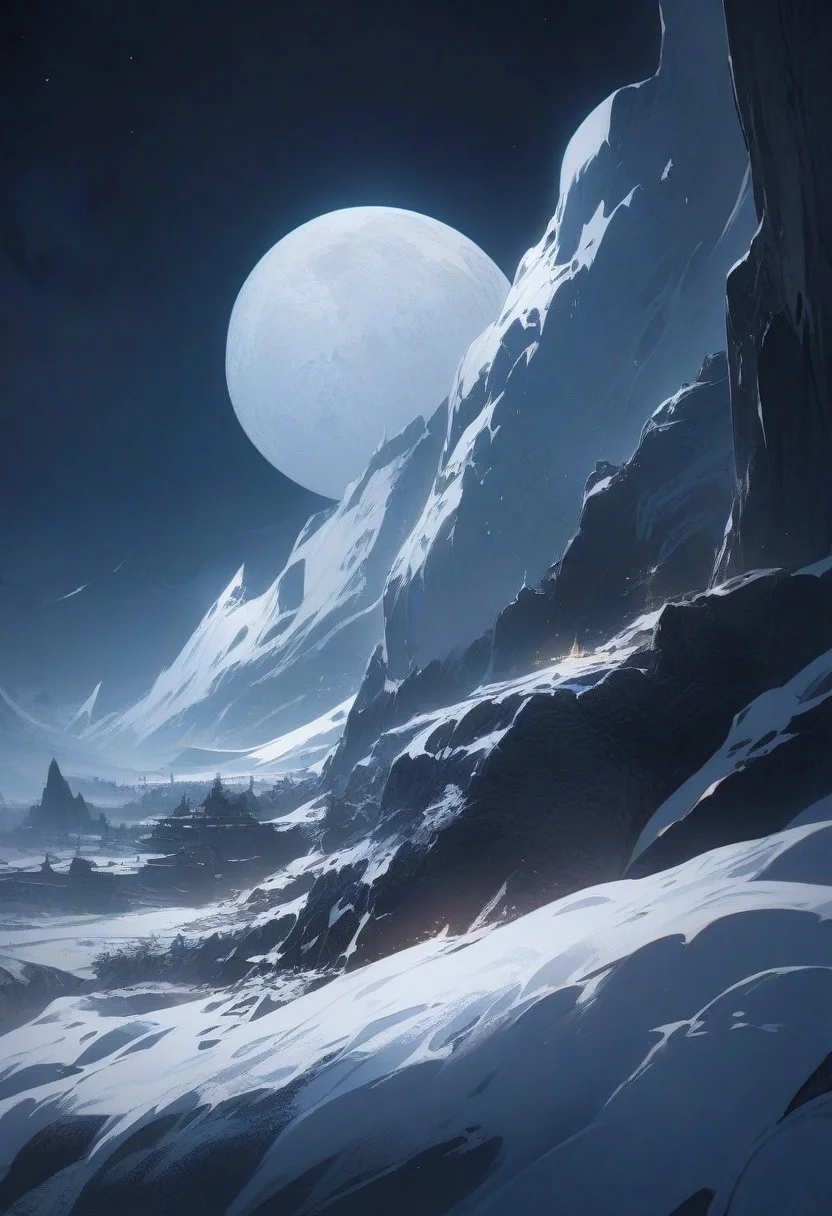 masterpiece, best quality, High resolution, beautiful Landscape, detailed texture,
moon, closeup moon, night,