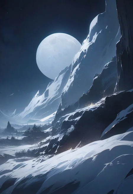 masterpiece, best quality, High resolution, beautiful Landscape, detailed texture,
moon, closeup moon, night,