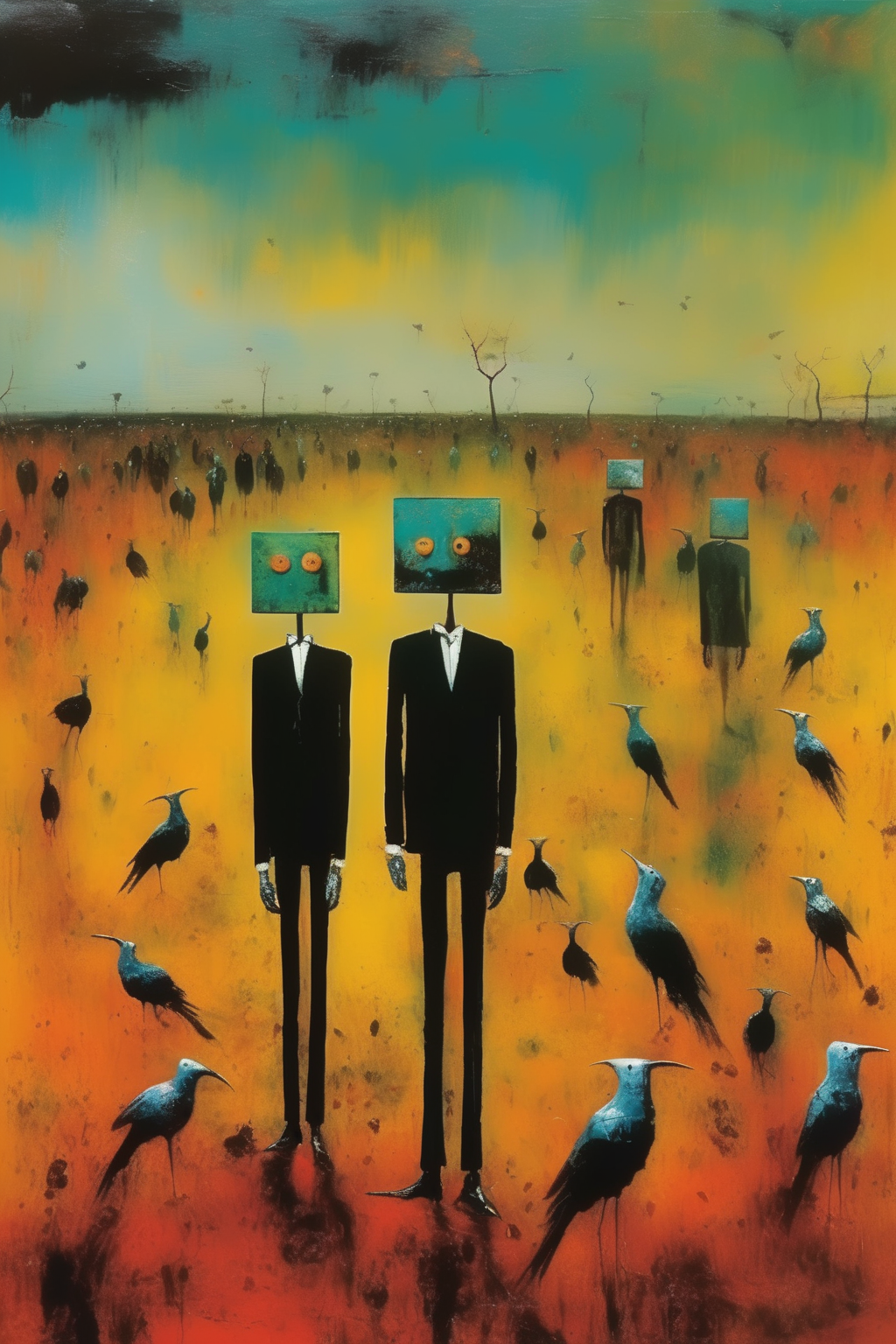<lora:Sidney Nolan Style:1>Sidney Nolan Style - Breathtaking, stunning artwork