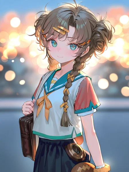 looking at viewer,solo,smile,1girl,,spathodea,serafuku,<lora:spathodea-000012:1>, masterpiece, best quality, very aesthetic, absurdres,newest, incredibly absurdres,, (artist:reoen:0.826446),(artist:machi:0.9),(artist:ningen_mame:0.9),(artist:sho_(sho_lwlw):0.9),(artist:rhasta:0.9),(artist:wlop:0.7),(artist:ke-ta:0.6),(fkey:0.5),(tianliang duohe fangdongye:0.5),(hiten \(hitenkei\):0.6),best quality,amazing quality,(artist:onineko:0.826446),very aesthetic,bokeh, Wisadel,