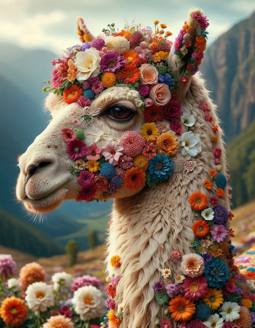 llama, ais-flowery