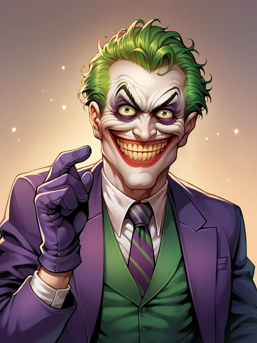 score_9, score_8_up, score_7_up, score_6_up, score_5_up, <lora:thejokerXLP:0.6> the joker, 1boy, solo, green hair, suit, smile, formal, necktie, gloves, green eyes, <lora:b0ll4ndXLP:1> b0ll4nd