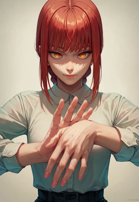 score_9_up score_8_up score_7_up, 1girl, own hands together, makima \(chainsaw man\), simple background
<lora:chainsawman_pose_makima_pony:1>