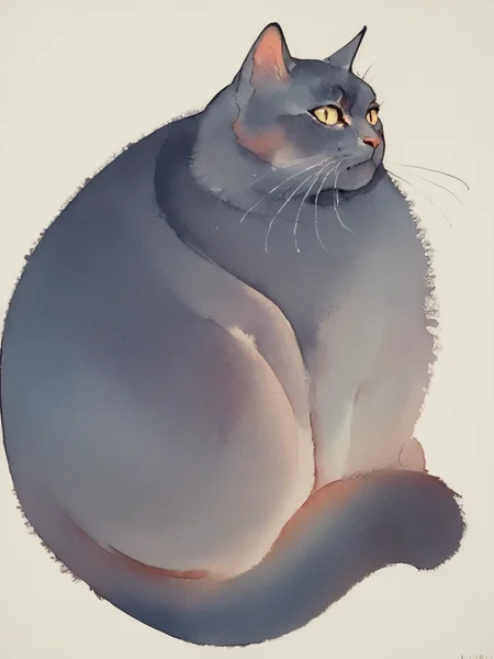 score_9, score_8_up, score_7_up, score_6_up, score_5_up, score_4_up, <lora:p3np0v4cXLP:1> p3np0v4c, watercolor, cat