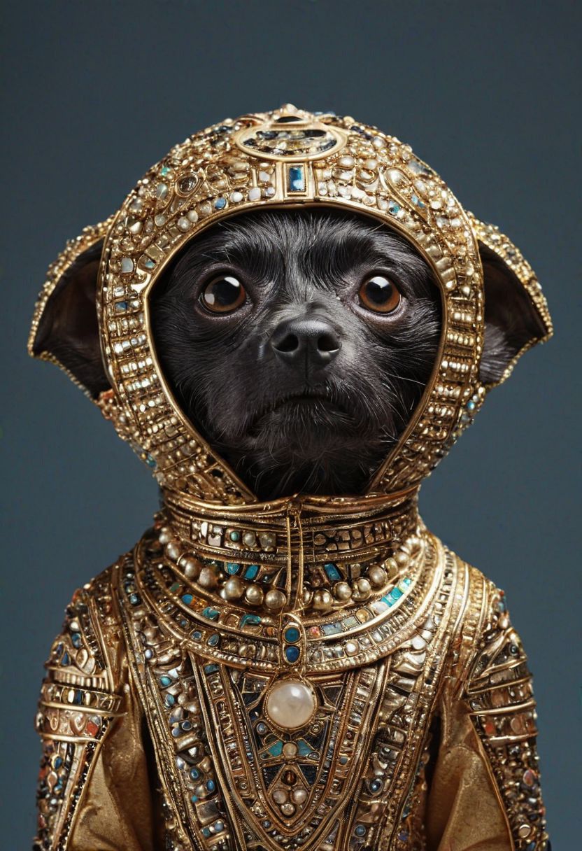 (Product Photography by Patrick McMullan and Gerald Drucker:1.2), award winning, small stocky, illusive cute agile timeless unaging awesome fairytale creature,
(aesthetic of ancient egyptian art with risk-taking atmosphere:0.5), screen space reflections (ssr), no blur, f/1.4, symmetry and balance,
imaginative supreme masterpiece with carefully designed details,
(pearl and rosegold colors:0.1), <lora:MJ52:0.5> <lora:ral-elctryzt:1> ral-elctryzt