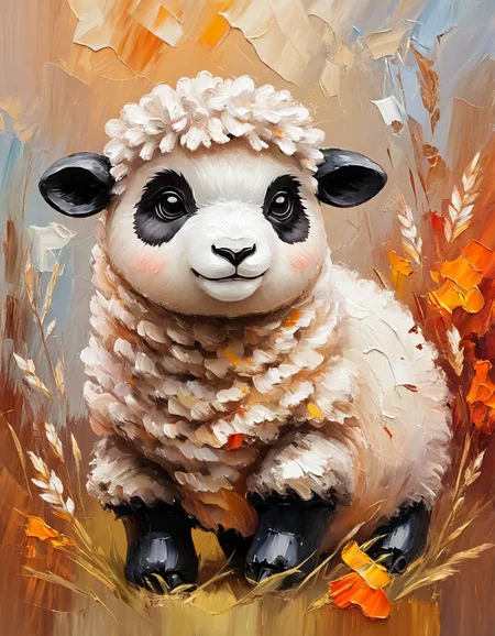 novuschroma25 style sheep panda as an impasto painting <lora:novuschroma25 style_light:1>