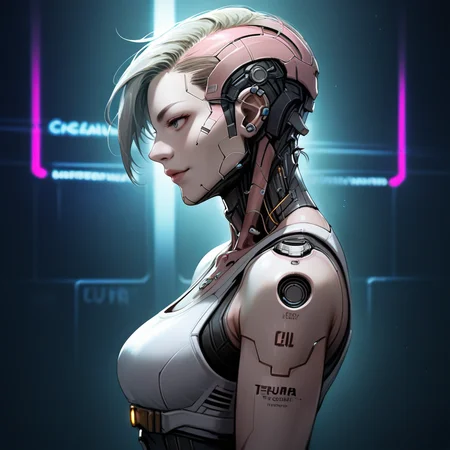 score_9,score_8_up,score_7_up,score_6_up,source_anime,rating_safe,1girl,solo, side profile, <lora:CyberWare:0.8>cyb3rwar3, cyberware, cyborg, cybernetic lines, exposed mechanics torso, neon lights, zPDXL2,