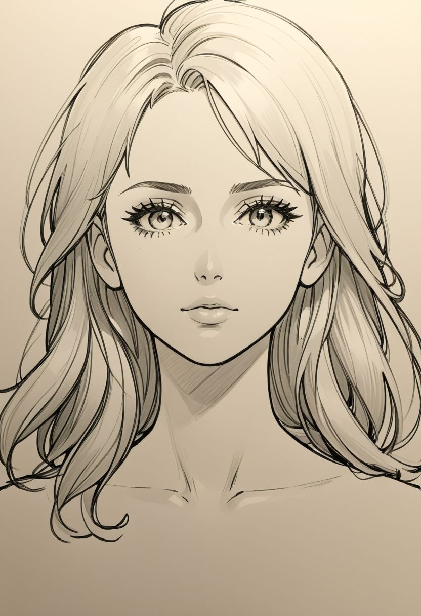 8K. (High quality scene:1.05), (masterpiece:1.07), (High details and aesthetics face:1.07), anatomy pencil sketches drawing. Anatomy of anime males and females.