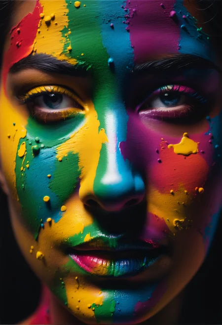 colorful ink cascaded the canvas, forming human face, photo, studio lighting, sony a7, 35mm, hyperrealistic, big depth of field, concept art, colors, hyperdetailed, hyperrealistic, (big depth of field), (moody lighting), (ambient light), ((cinematic)), masterpiece, best quality, photograph, dreamlike, face focus, intricate details, sharp focus, photography, photorealism, photorealistic, soft focus, volumetric light, (****), (intricate details), (hyperdetailed), high detailed, lot of details, high quality, soft cinematic light, dramatic atmosphere, atmospheric perspective, raytracing, subsurface scattering,