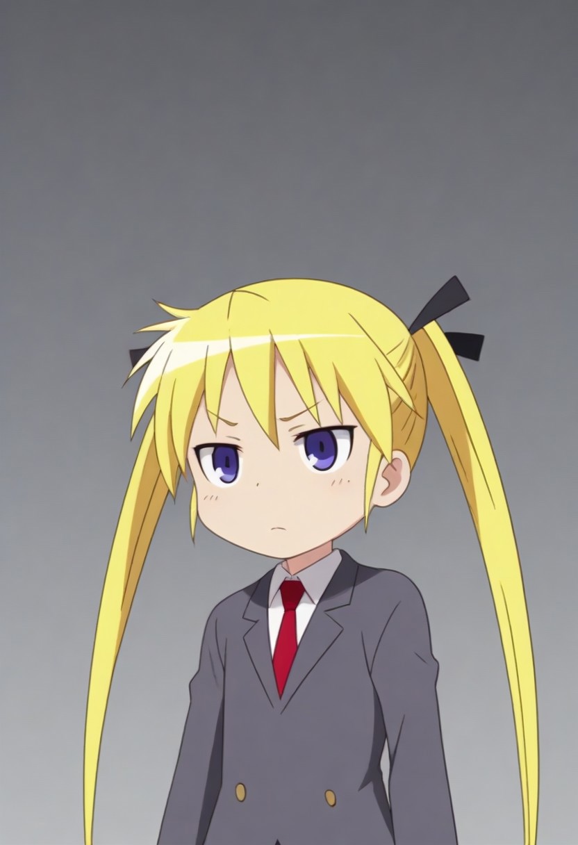 source_anime, anime screencap, source_anime, auratheguillotine, anime screencap, masterpiece, source_anime, shiny skin,,,,,,,sonyakmb, blonde hair, long hair, twintails, hair ribbon, purple eyes,, school uniform,