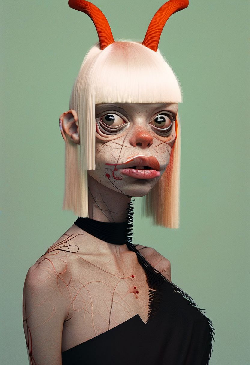A dangerous woman, (art design by Igor Morski and Olly Moss and Tara McPherson and Ted McKeever), award winning, HDR, 44mm photography, (twisted imagery by Hans Bellmer and Stephen Gammell)