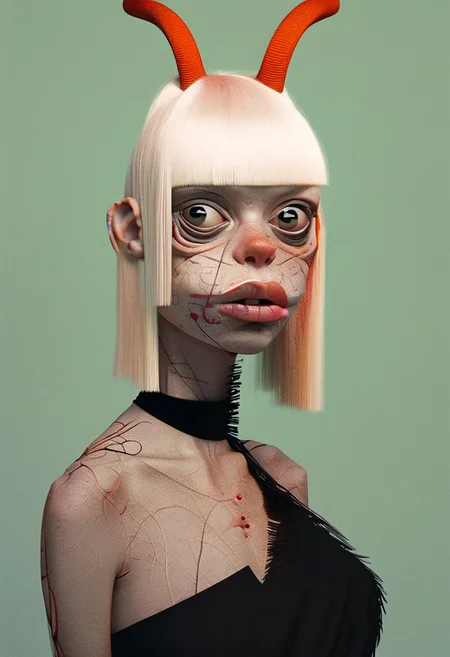 A dangerous woman, (art design by Igor Morski and Olly Moss and Tara McPherson and Ted McKeever), award winning, HDR, 44mm photography, (twisted imagery by Hans Bellmer and Stephen Gammell)
